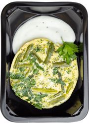 Омлет с брокколи и стручковой фасолью
