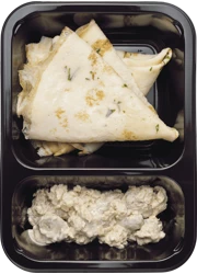 Яичный блин с курицей и грибами