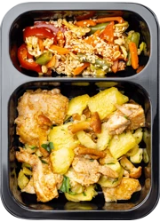 Картофельное сотэ с курицей и овощами