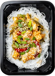 Стир-фрай с рисовой лапшой