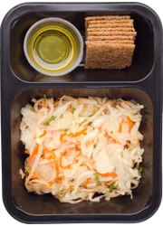 Салат из квашеной капусты с хлебцами